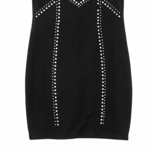 Rinascimento Skirt/tube dress Black Pearl Studds Back zipper Stretch Sz S/M Y2K